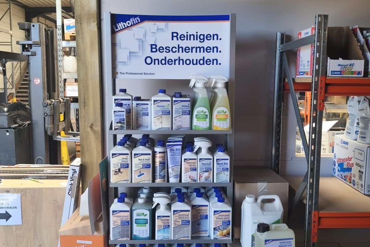 Lithofin onderhoudsproducten in de bouwmarkt van Kwanten